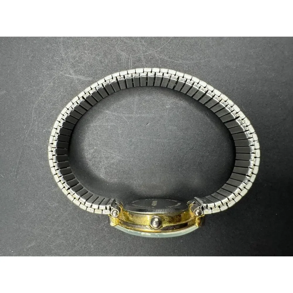 Geneva Quartz Water Resistant Watch White Expansion Band Round Face Not Working